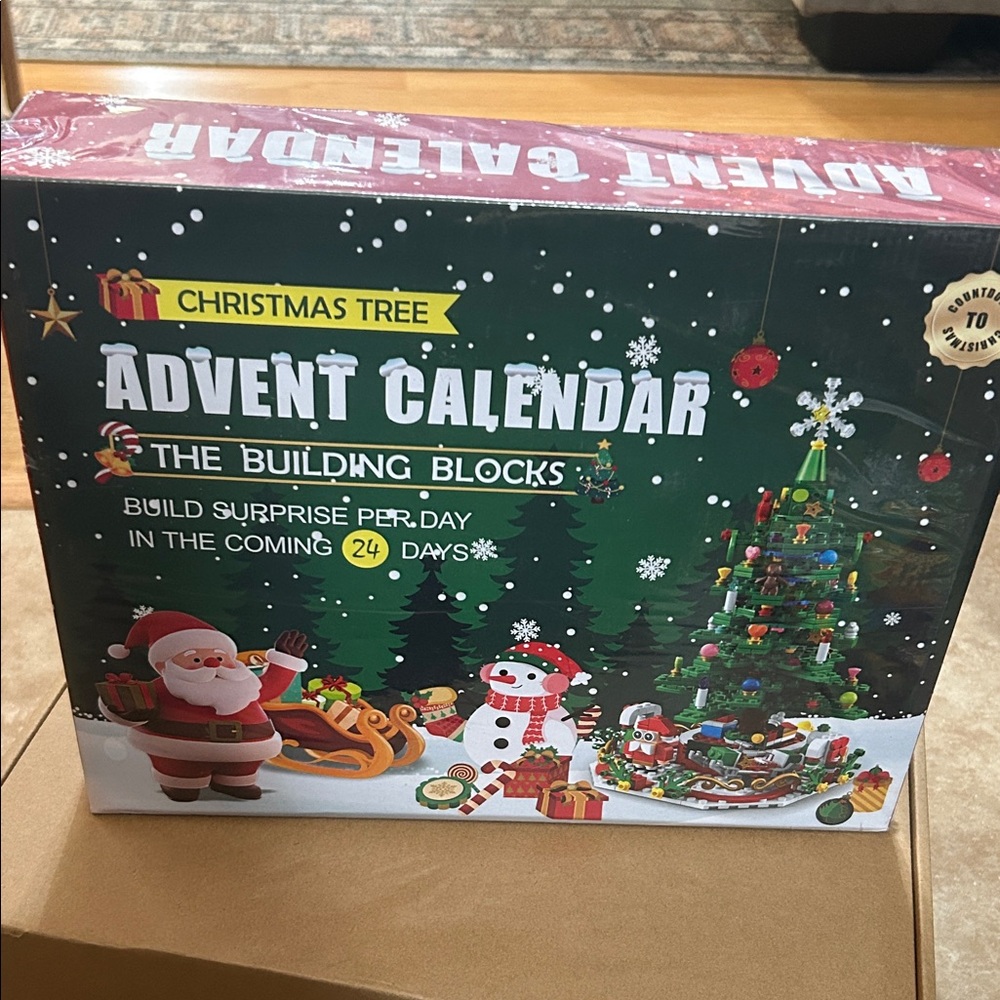 Christmas Tree Advent Calendar with Building Blocks